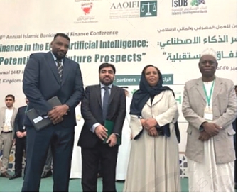 CIFCA Secretary General (on the right) with Brother Abdulkareem Dahir from IsDB during the 2025 AAOIFI & IsDB Annual Islamic Finance Conference in Bahran.
