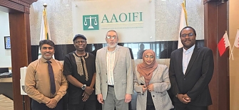 The delegation from the Bank of Tanzania (BoT), led by Mr. Beatus Rwegalulira (On the right) and Zuwena Soud (Second left), at AAOIFI office in Bahrain with its Secretary General, Mr. Omar Ansar. Also in a picture are Head of AAOIFI Regulatory Relationships Mr. Syed Siddiq Ahmed, and CIFCA Secretary General, Mr. Salum Lupande.