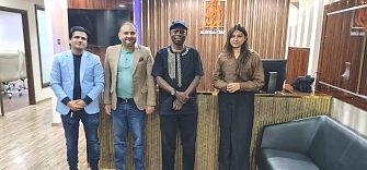 CIFCA Secretary General, Mr. Salum Lupande, with Alhuda CIBE team lead by its CEO Dr. Zubeyr Mughal, in their Dubaibased office in November 2025.